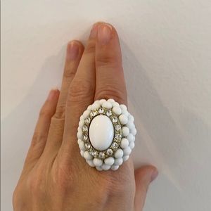 Stretchy fashion blinged out ring